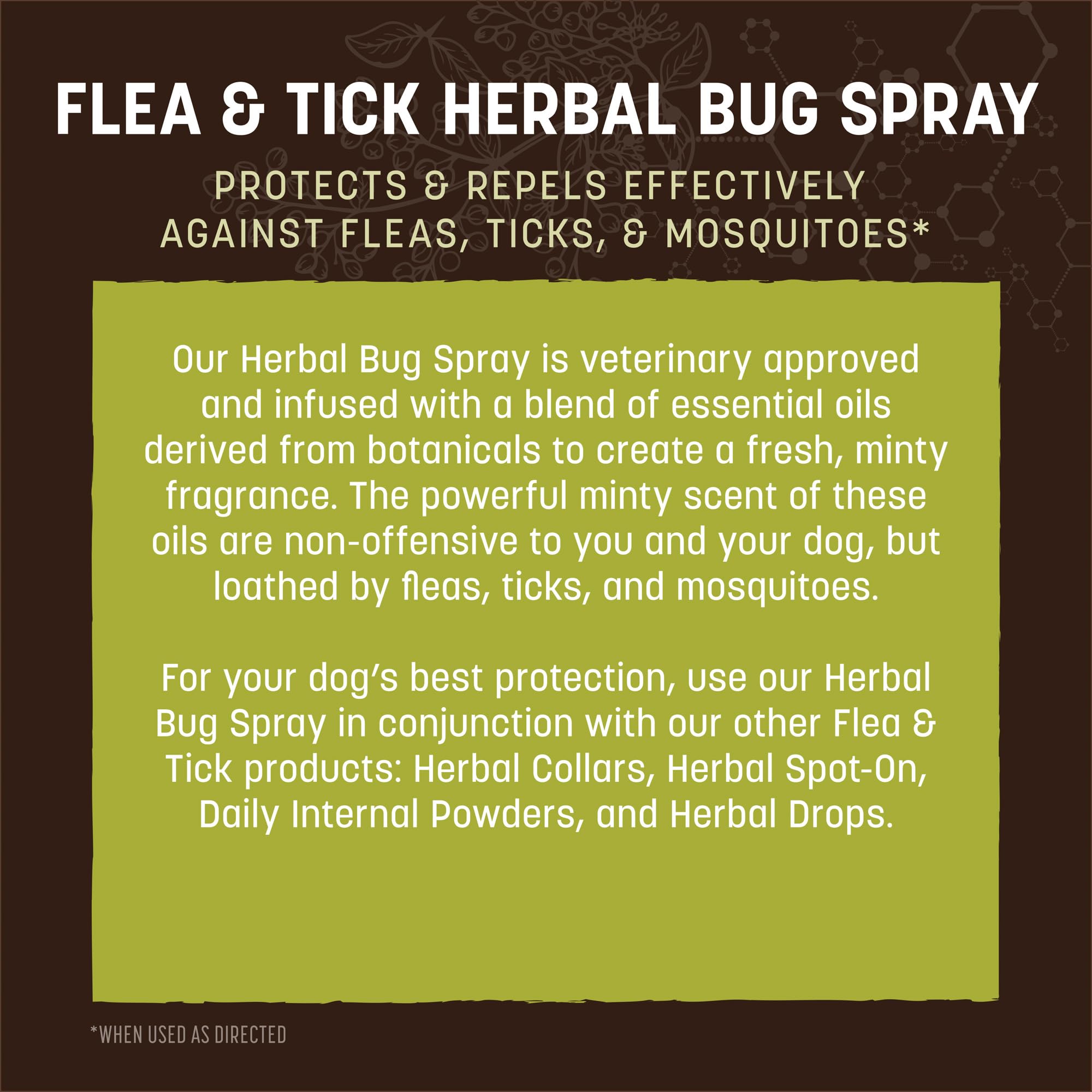 Aplicación externa de Earth Animal Apothecary para cuidado del pelaje.