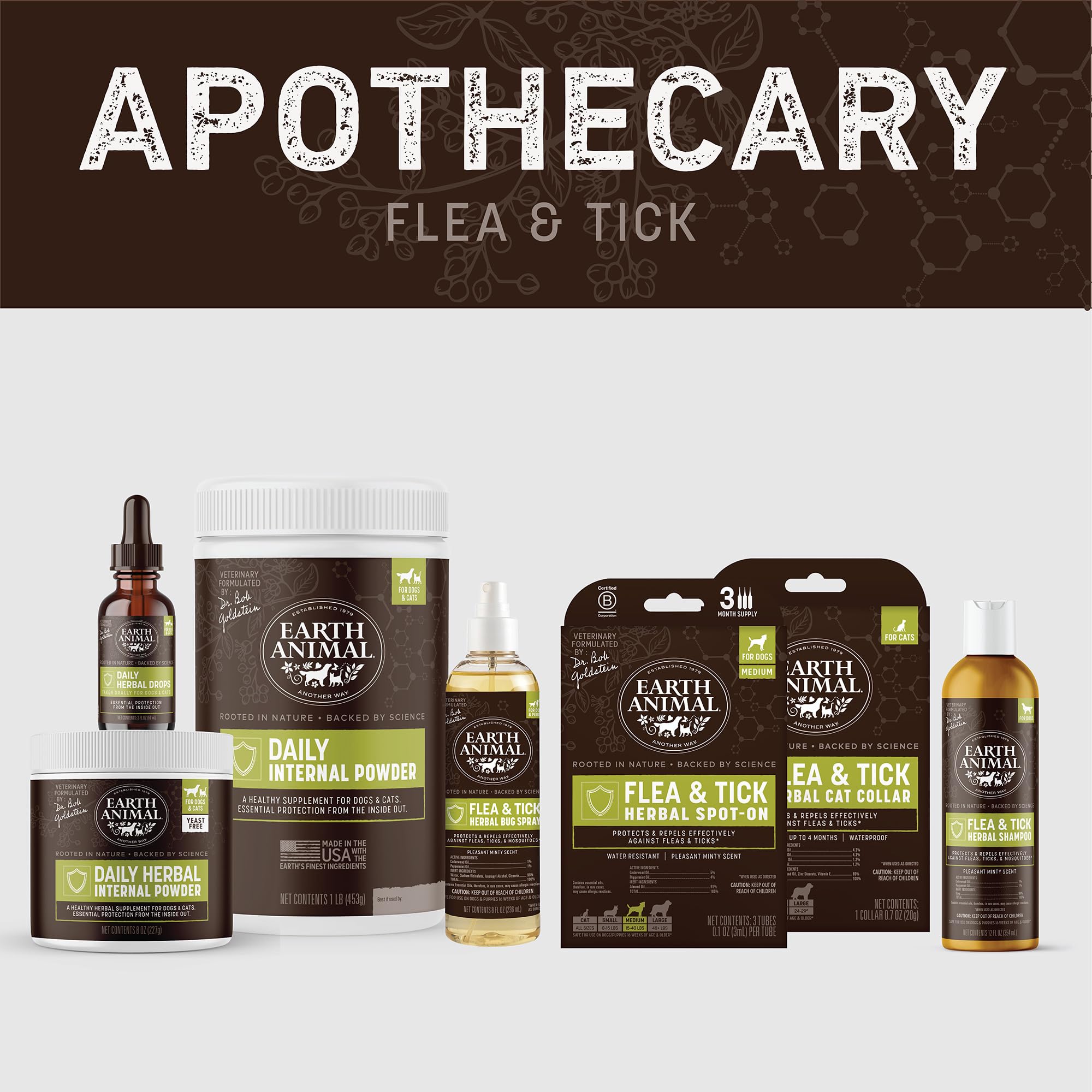 Earth Animal Apothecary sinergia interna y externa para protección natural