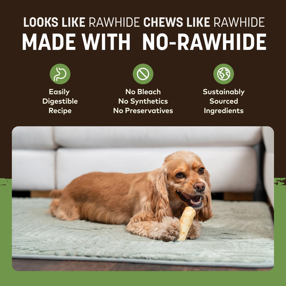 Earth Animal No Hide Chews: hecho en EE.UU. con ingredientes simples para perros pequeños.