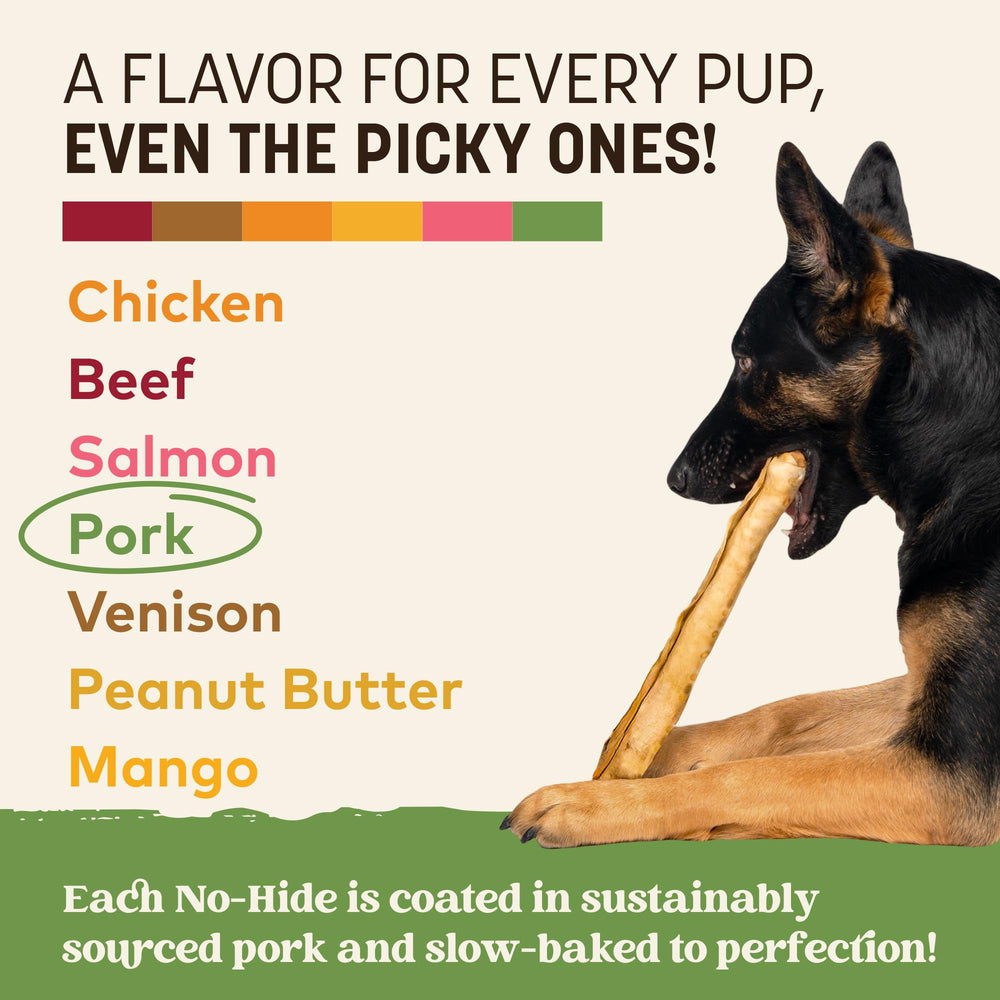 Earth Animal No Hide Chews: ingredientes puros, libres de blanqueadores.