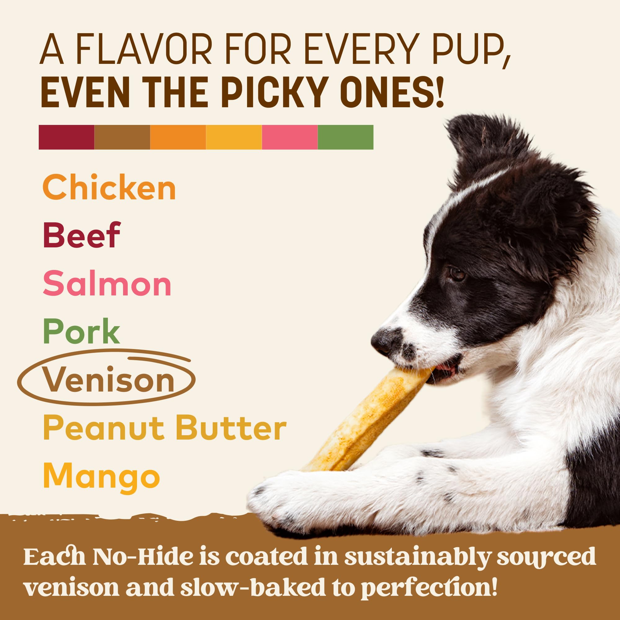 Earth Animal No Hide Chews, formato 2 piezas, ideal para perros medianos activos