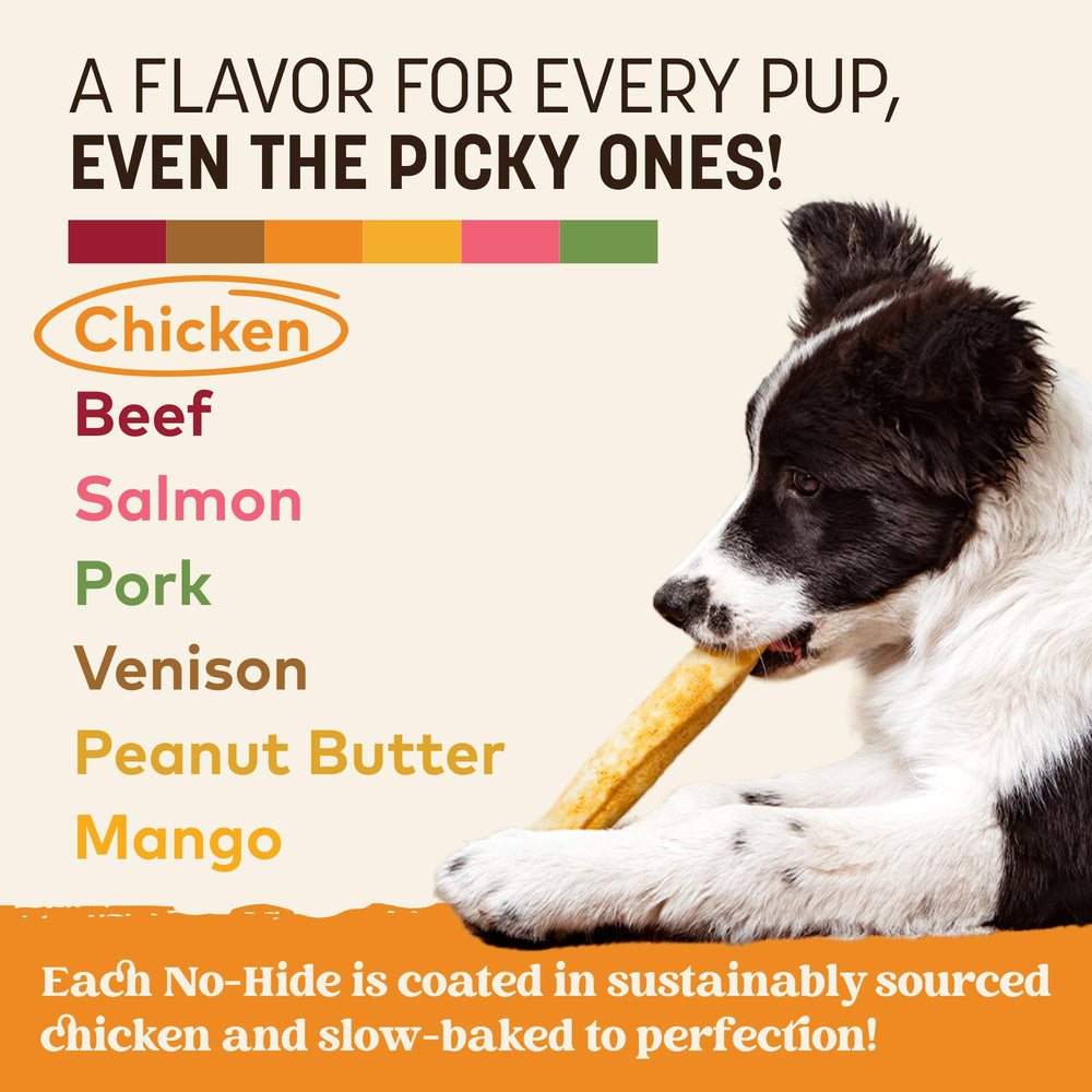 No Hide Chews de Earth Animal, más fácil de digerir para perros sensibles.