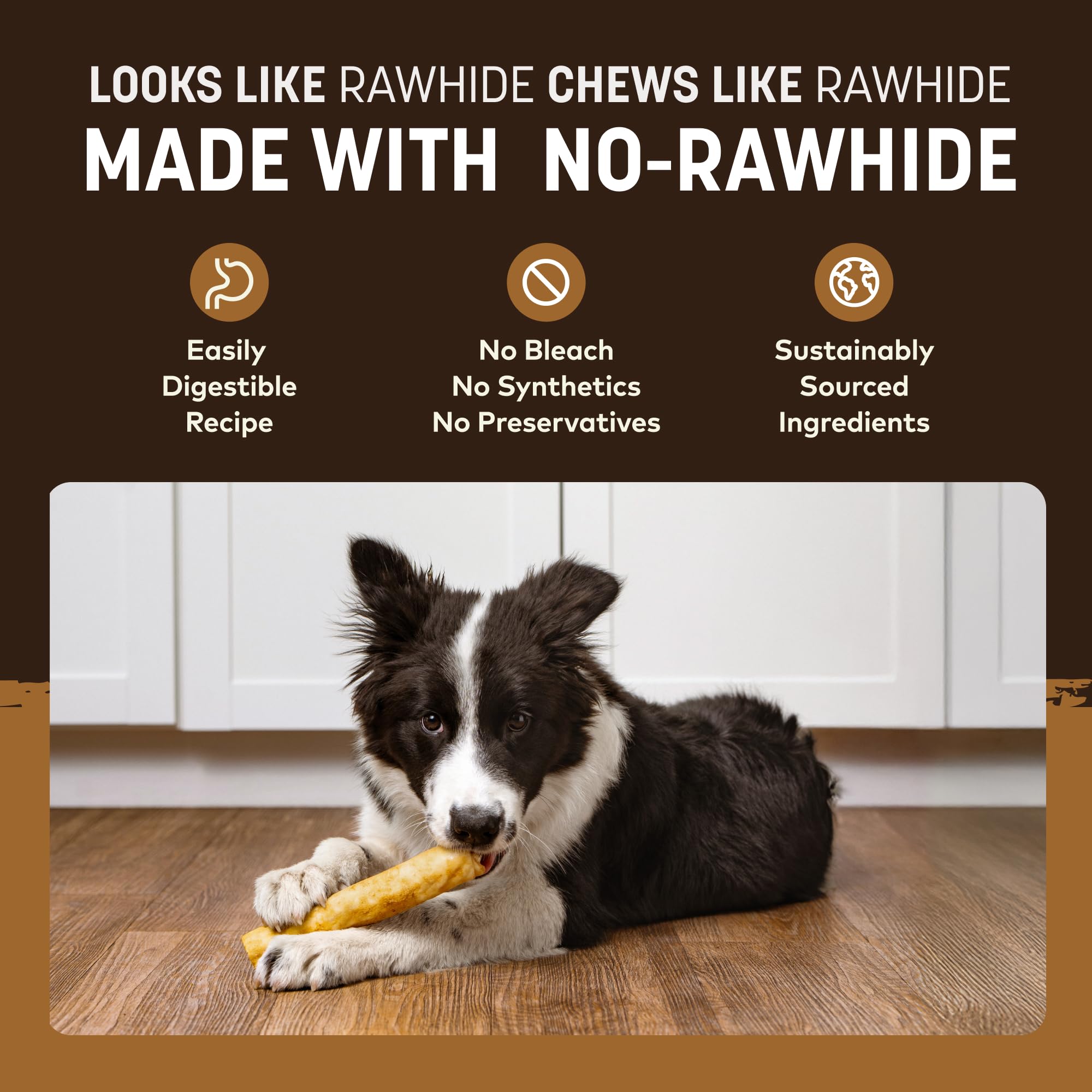 Earth Animal No Hide Chews proceso de fabricación en Estados Unidos