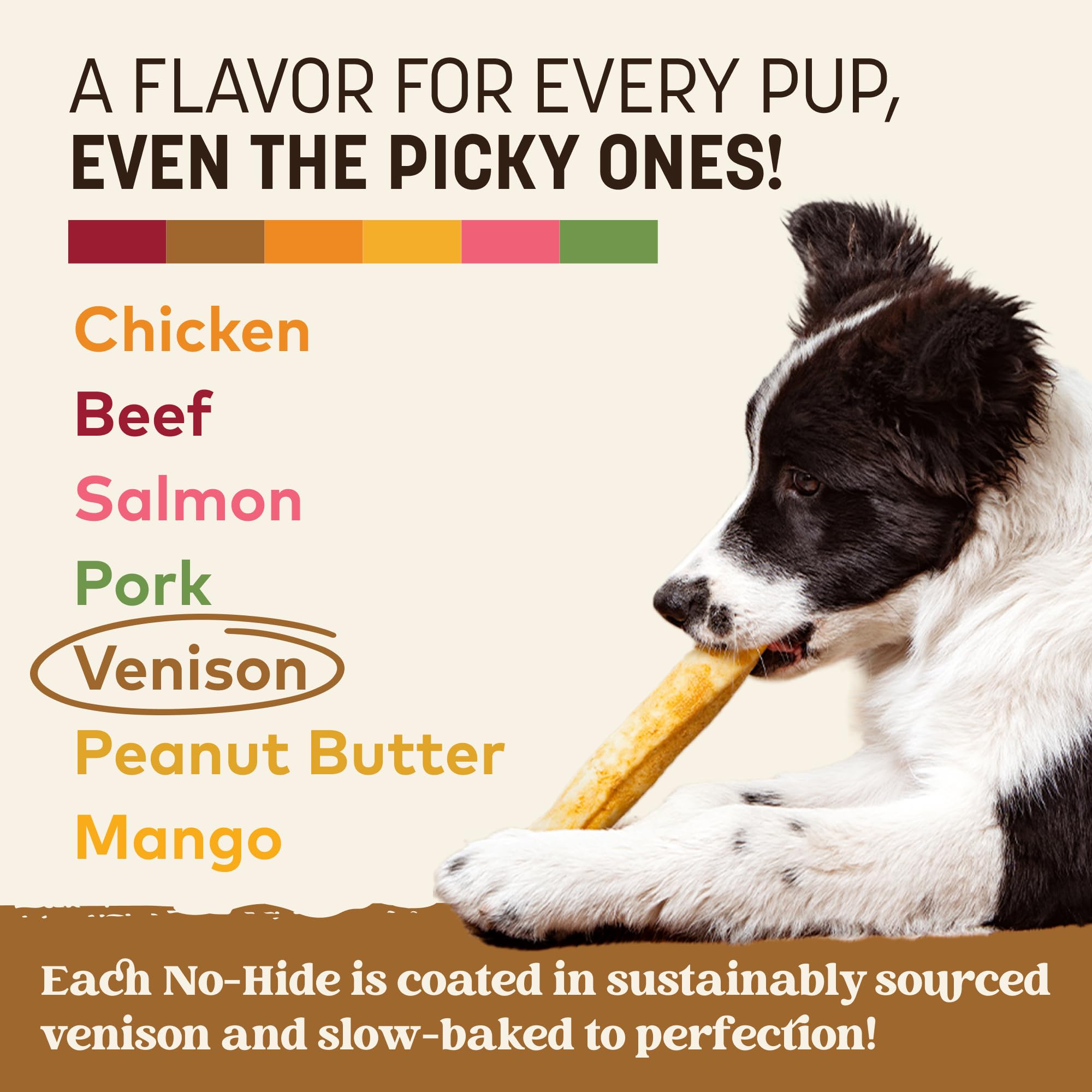 Earth Animal No Hide Chews sin blanqueadores ni conservantes