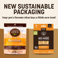 Earth Animal No Hide Stix para perros pequeños, masticación agradable y segura.
