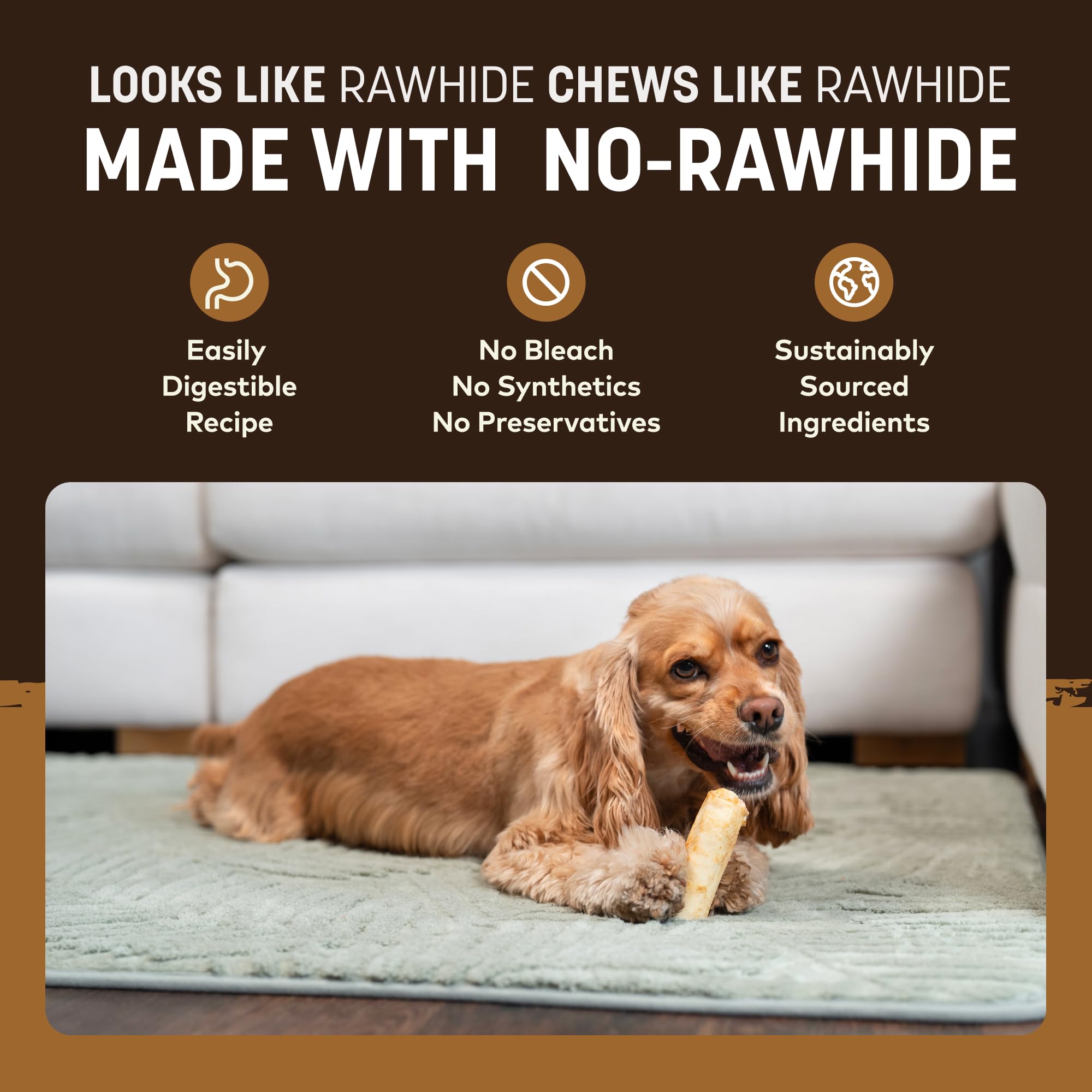 Earth Animal sin piel: masticables de venado para perro pequeño, duraderos y sabrosos.