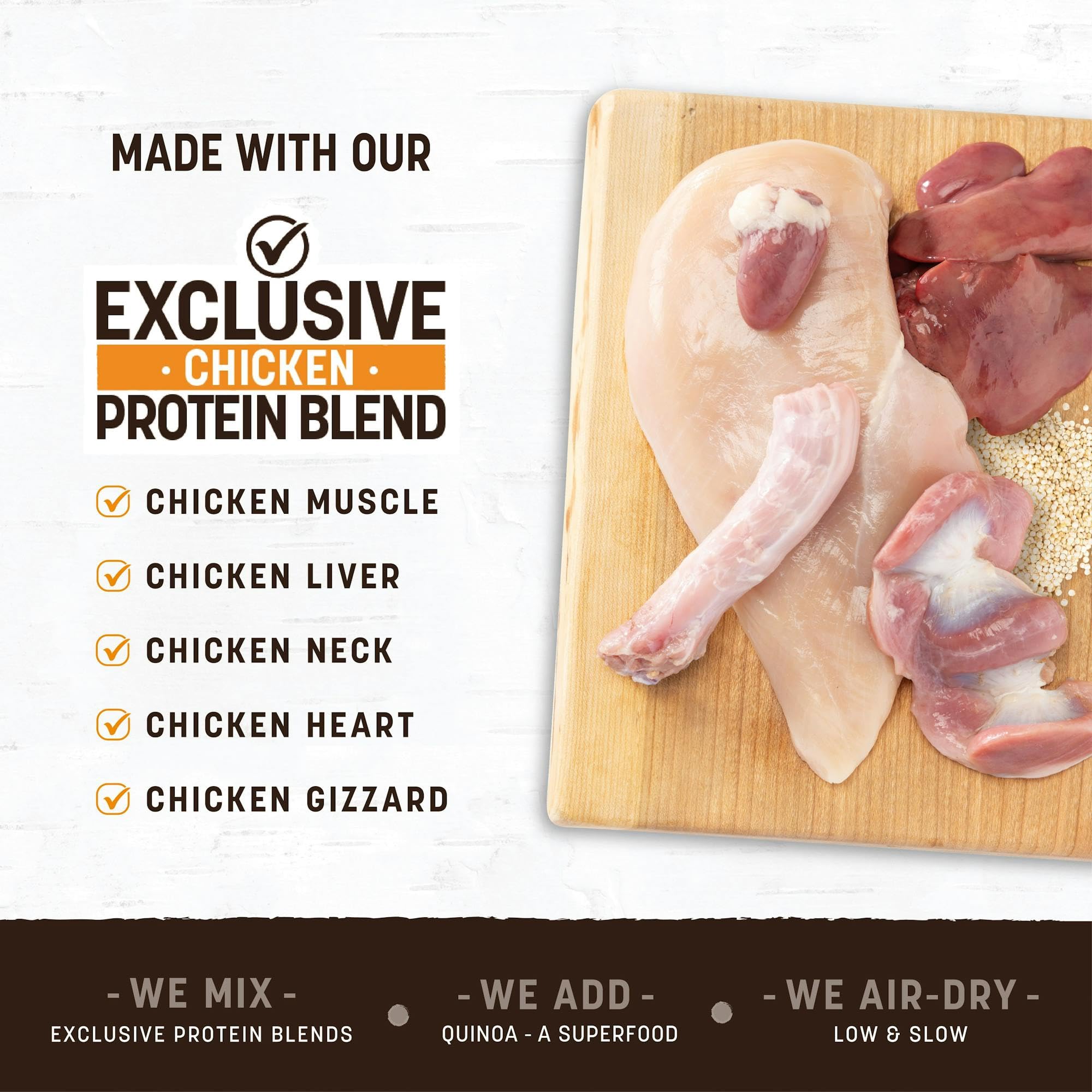 Earth Animal Wisdom Jerky: pollo aire secado para paladar exigente.