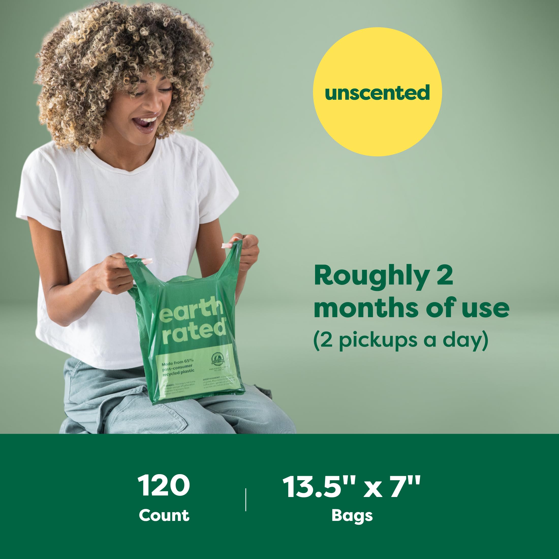 Earth Rated bolsas con 65% plástico posconsumo para sostenibilidad