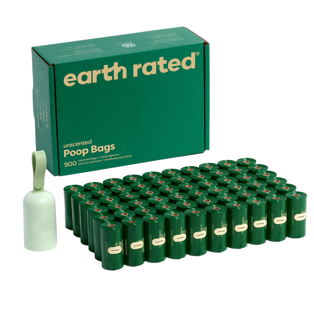 Earth Rated portabolsas para caca de perro, dispensador práctico para paseos limpios.