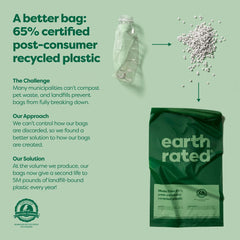 Earth Rated rollo unico 300 bolsas lavanda para suministro practico.