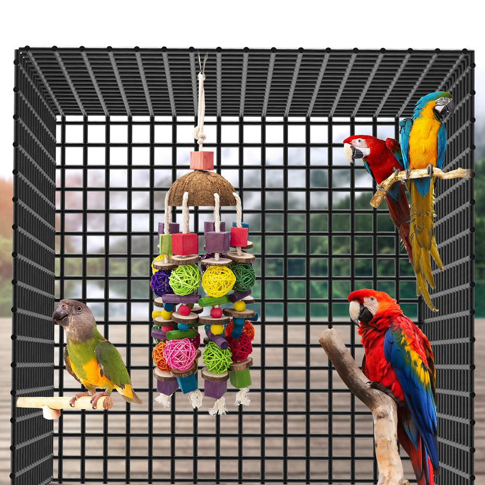 EBaokuup juguete grande para loros grandes; ideal para cacatúas y guacamayos.