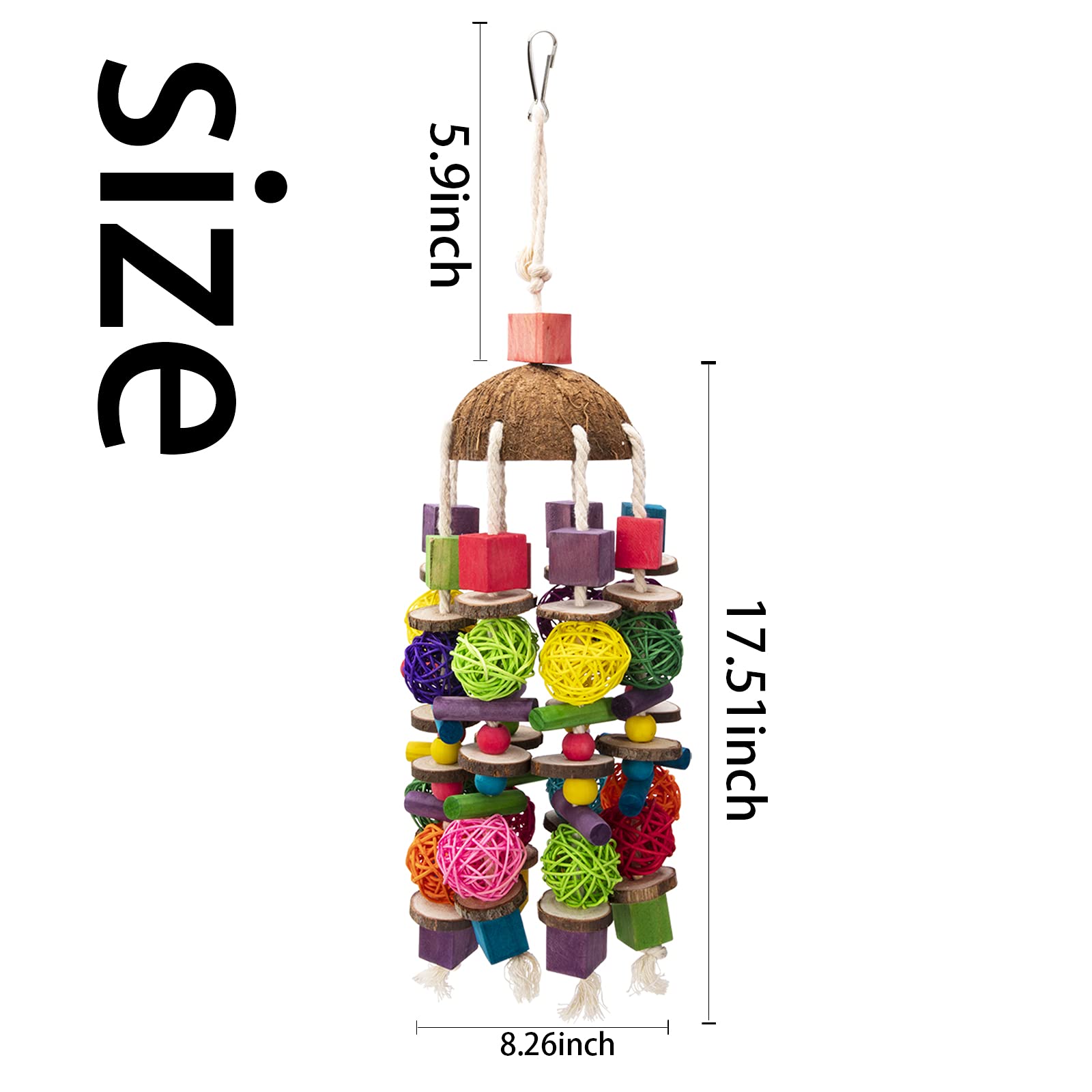 EBaokuup juguete loro con cuerda ajustable para horas de juego.