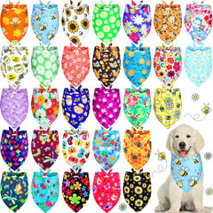 Eccliy bandana para perro con flores primaverales, ideal para fotos y paseos.