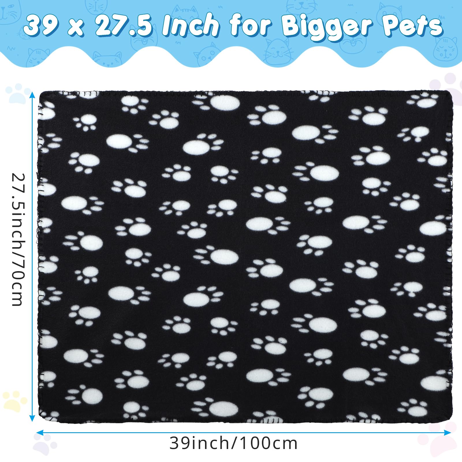 Manta Eccliy con 20 estilos de patitas para mascotas divertidas