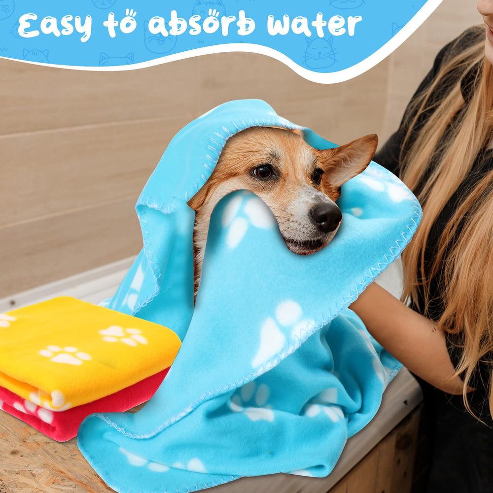 Eccliy manta amarilla con huellas, ideal para coche y cama.