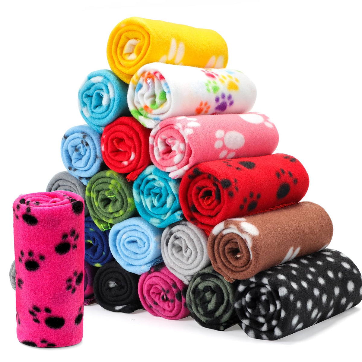 Eccliy manta para cachorro con huella, cómodo para perros.