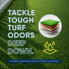 Césped externo tratado con Eco Strong para control de olores naturalmente.