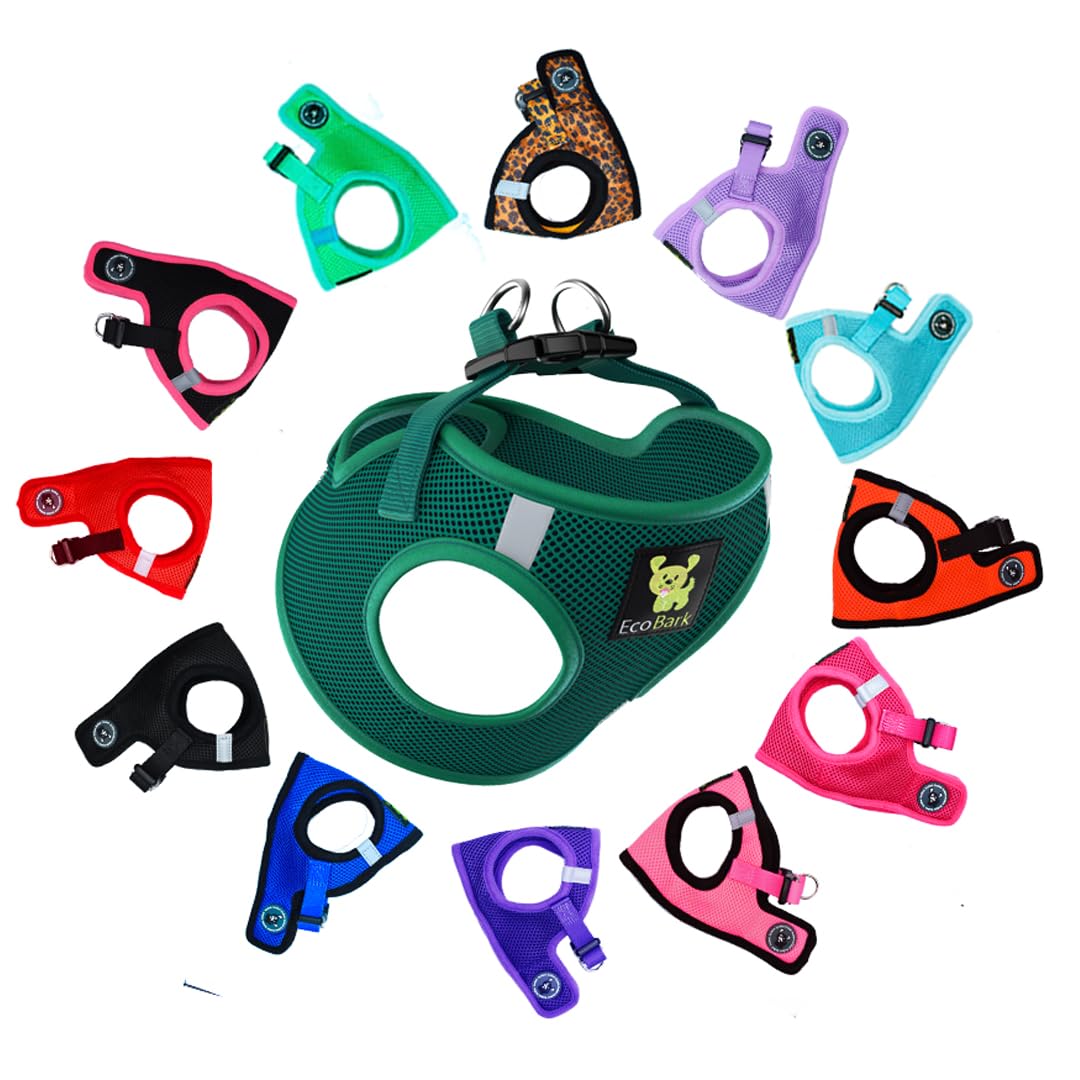 EcoBark arnés de malla interior suave para perros miniatura, comodidad diaria.