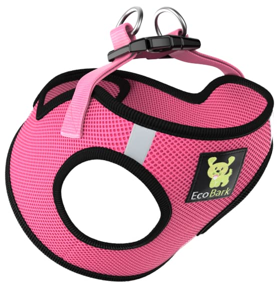 Arnés EcoBark ergonómico en rosa chicle, confort desde el primer uso diario.