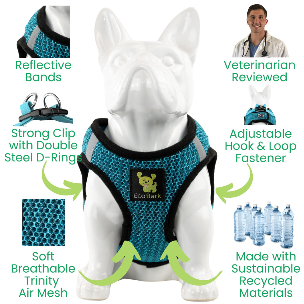 Arnés EcoBark de malla doble, duradera y transpirable.