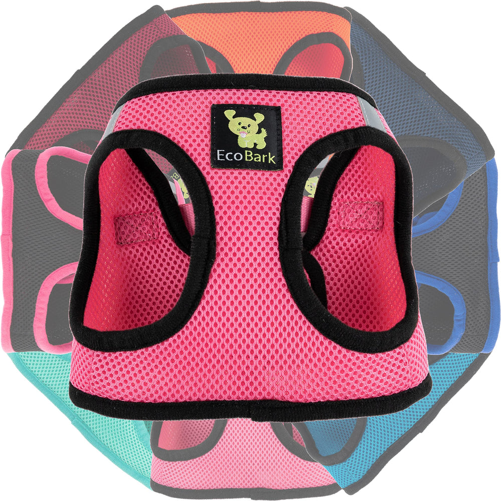 Arnés EcoBark fácil de poner, ideal para cachorros y perros pequeños.