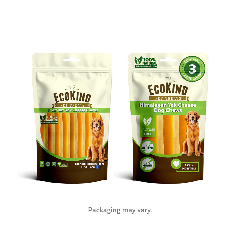 EcoKind Premium Gold Yak Queso Himalaya: masticación de larga duración para perros grandes