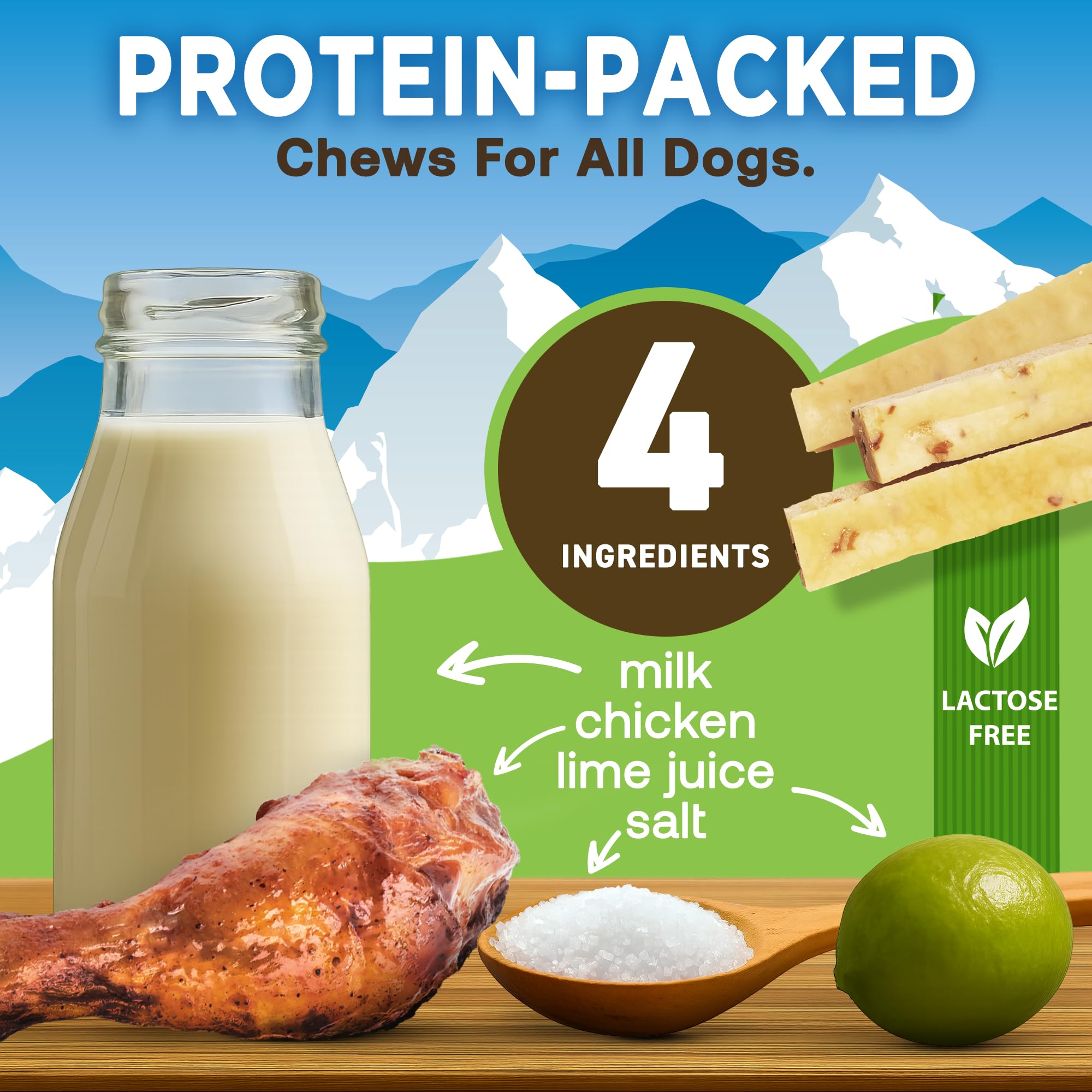 EcoKind Premium Gold Yak Cheese Himalayan, trozos grandes de 6-8 pulgadas para masticar.
