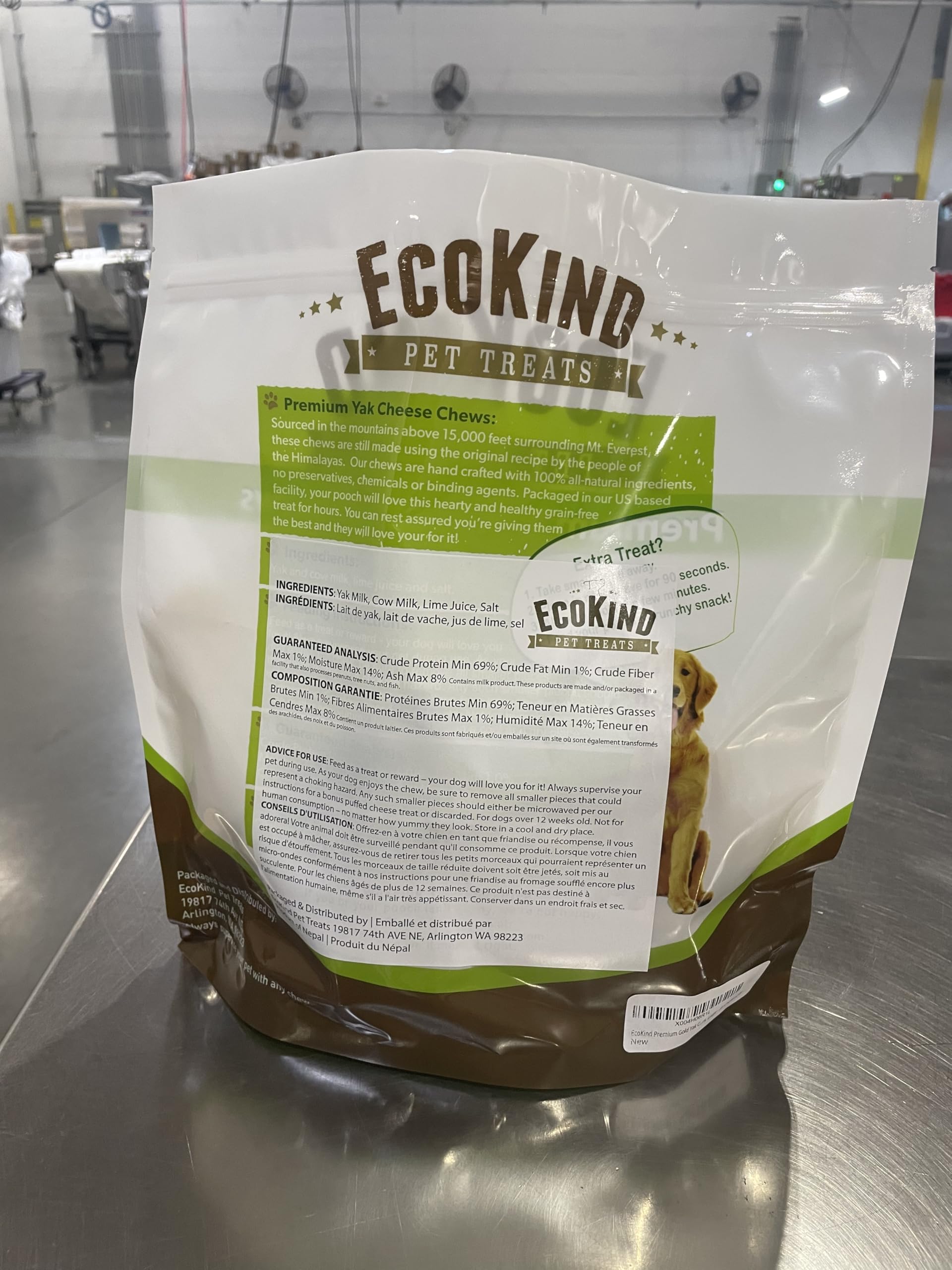 EcoKind queso de yak para mordedores fuertes, sin aditivos.