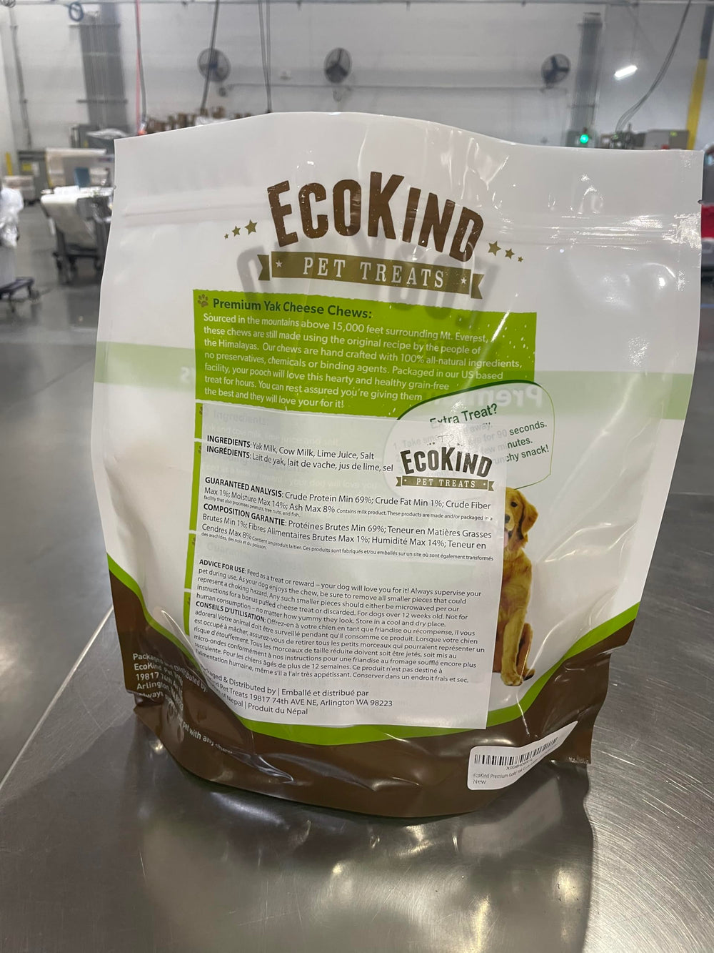 Masticables EcoKind Yak Dorado de 6-8 pulgadas para perros grandes