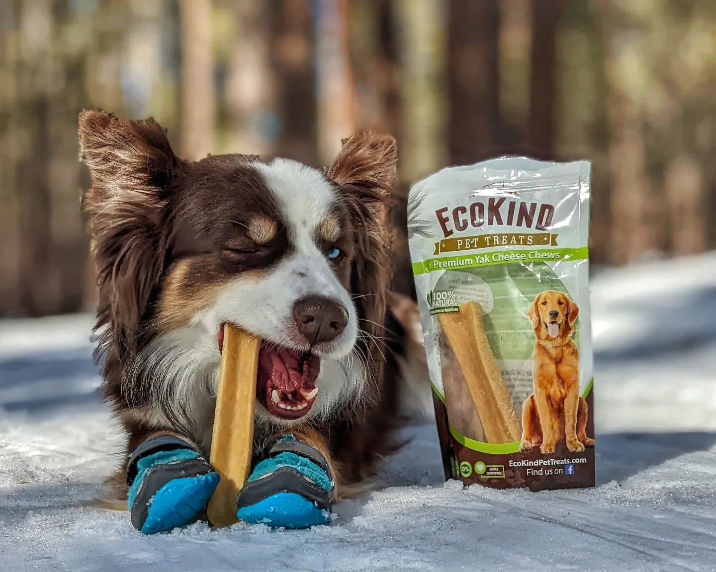EcoKind Yak chews, uso diario para entretener y recompensar.