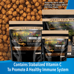 Microbe-Lift MLLWGSM con germen de trigo, nutrición estacional para peces.