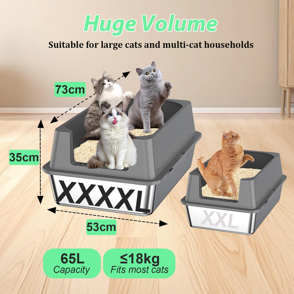 Ecsdsvsd XXXXL: capacidad de 65L para menos cambios de arena.