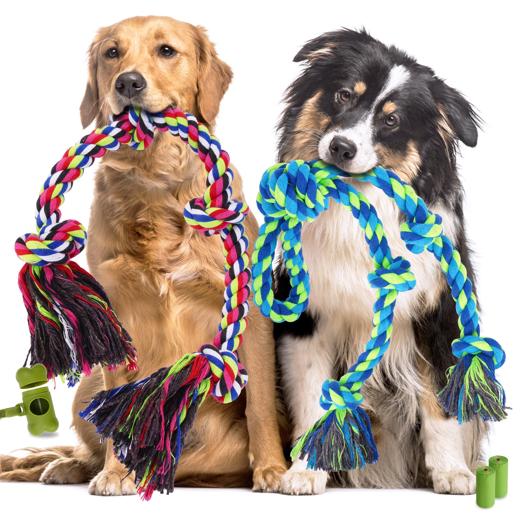 Cuerda resistente Eefitoys para tirar y morder, ideal para perros activos.