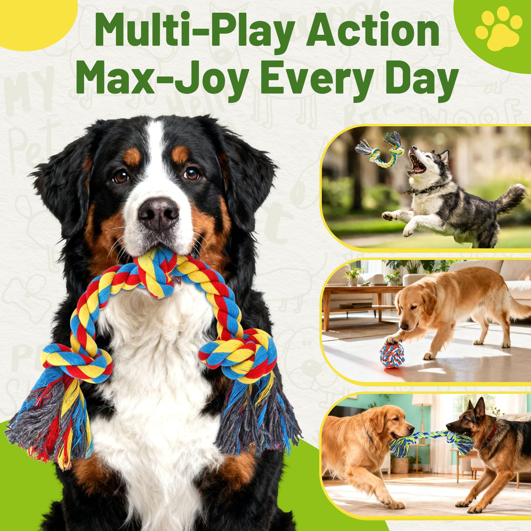 Juguete cuerda Eefitoys con juego interactivo para perros grandes.
