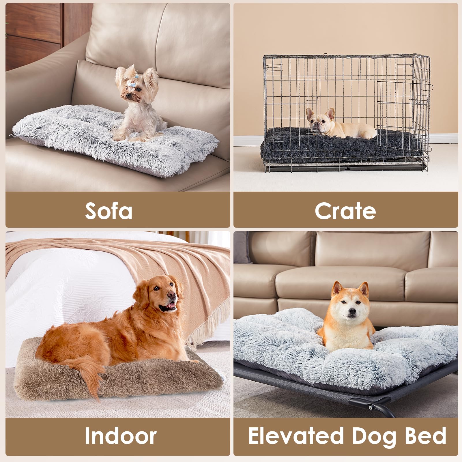 Base segura y tacto suave para perros nerviosos