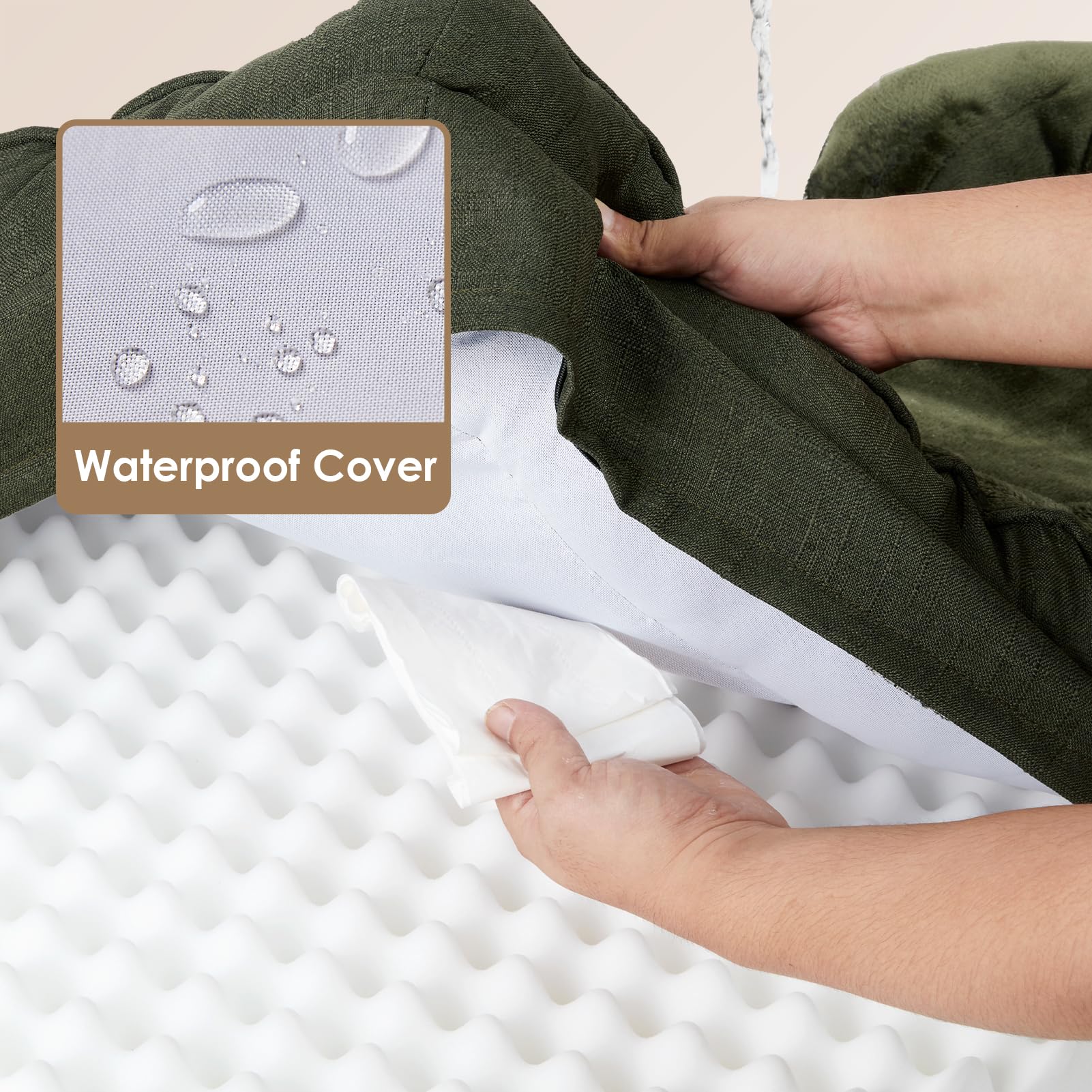 Cama para perros con refuerzos laterales y tres lados para cuello y cabeza