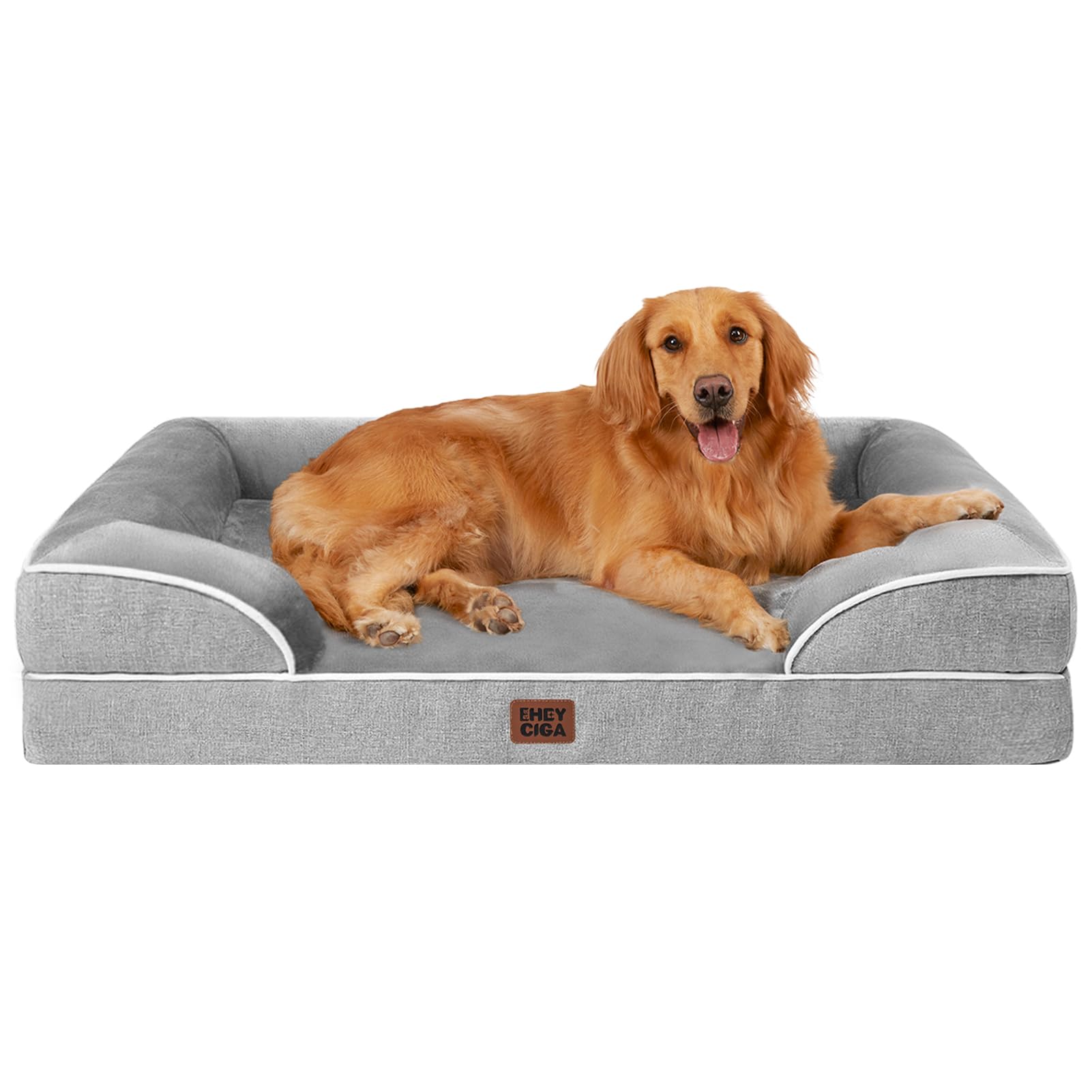 Cama ortopédica EHEYCIGA para perros grandes con espuma de memoria