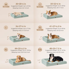 Cama EHEYCIGA para perros grandes, diseño en L para cuello y apoyo