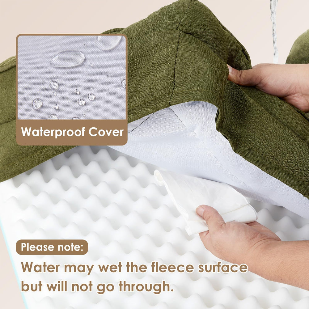 Funda impermeable entre felpa y base de la cama EHEYCIGA para mayor protección.
