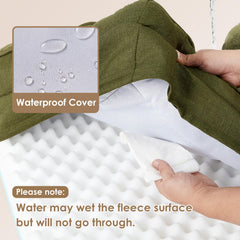 Funda impermeable entre felpa y base de la cama EHEYCIGA para mayor protección.