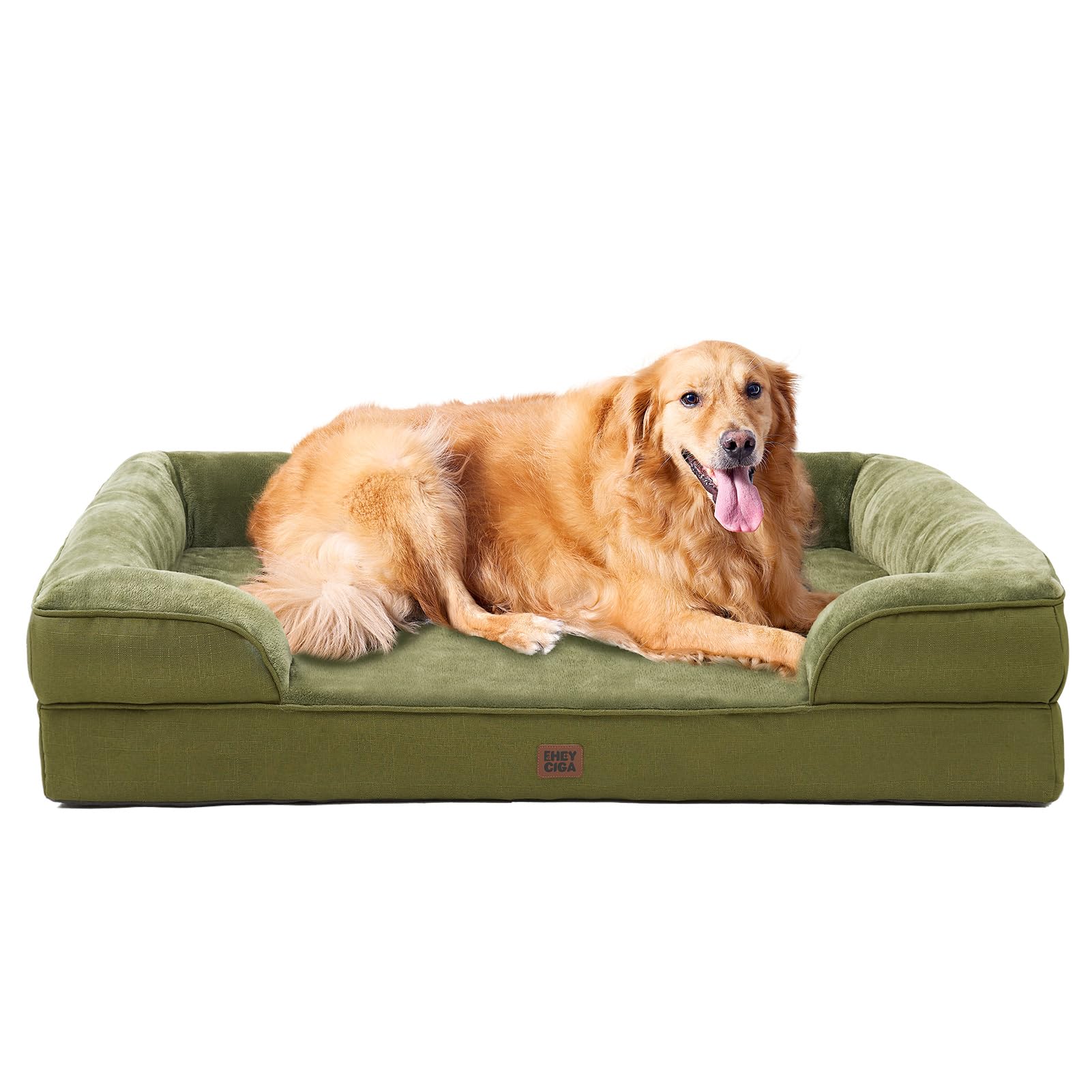 Cama ortopédica EHEYCIGA para perros grandes con espuma de memoria para confort diario.
