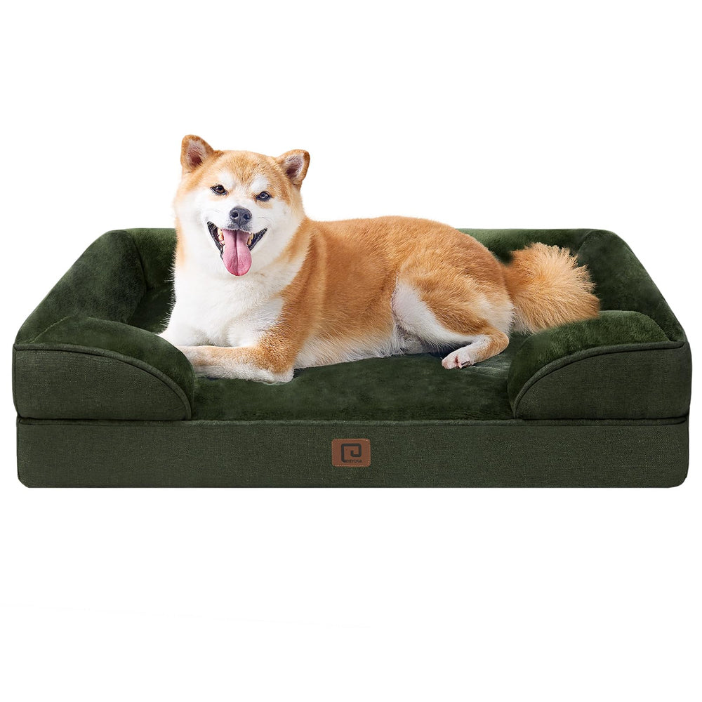 Cama ortopédica EHEYCIGA para perros grandes con superficie de memoria suave