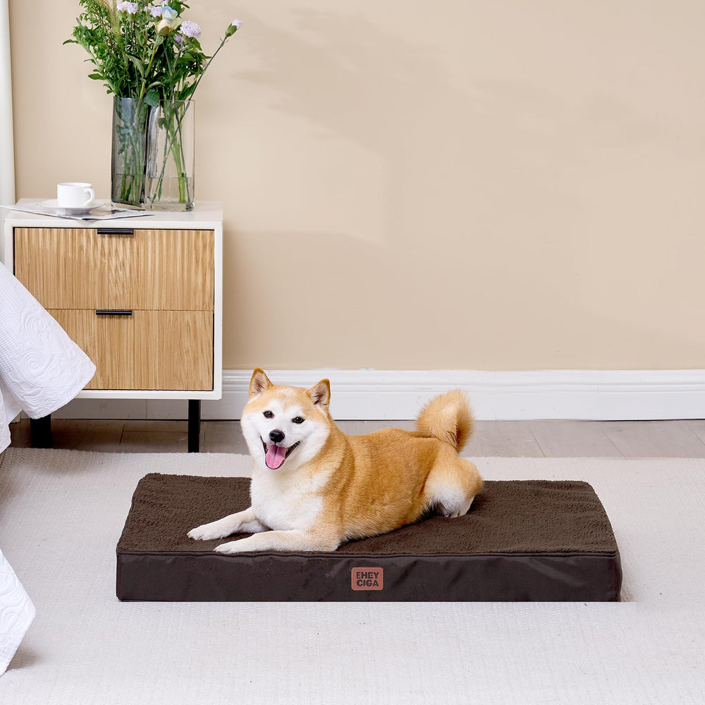 Uso en jaula o kennel con la cama EHEYCIGA para mayor conveniencia.