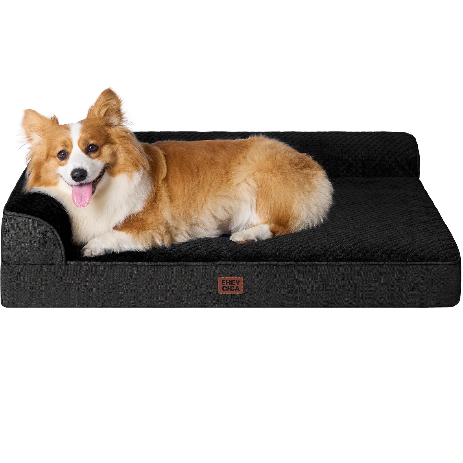 Cama EHEYCIGA para perros grandes con espuma de memoria para descanso cómodo.