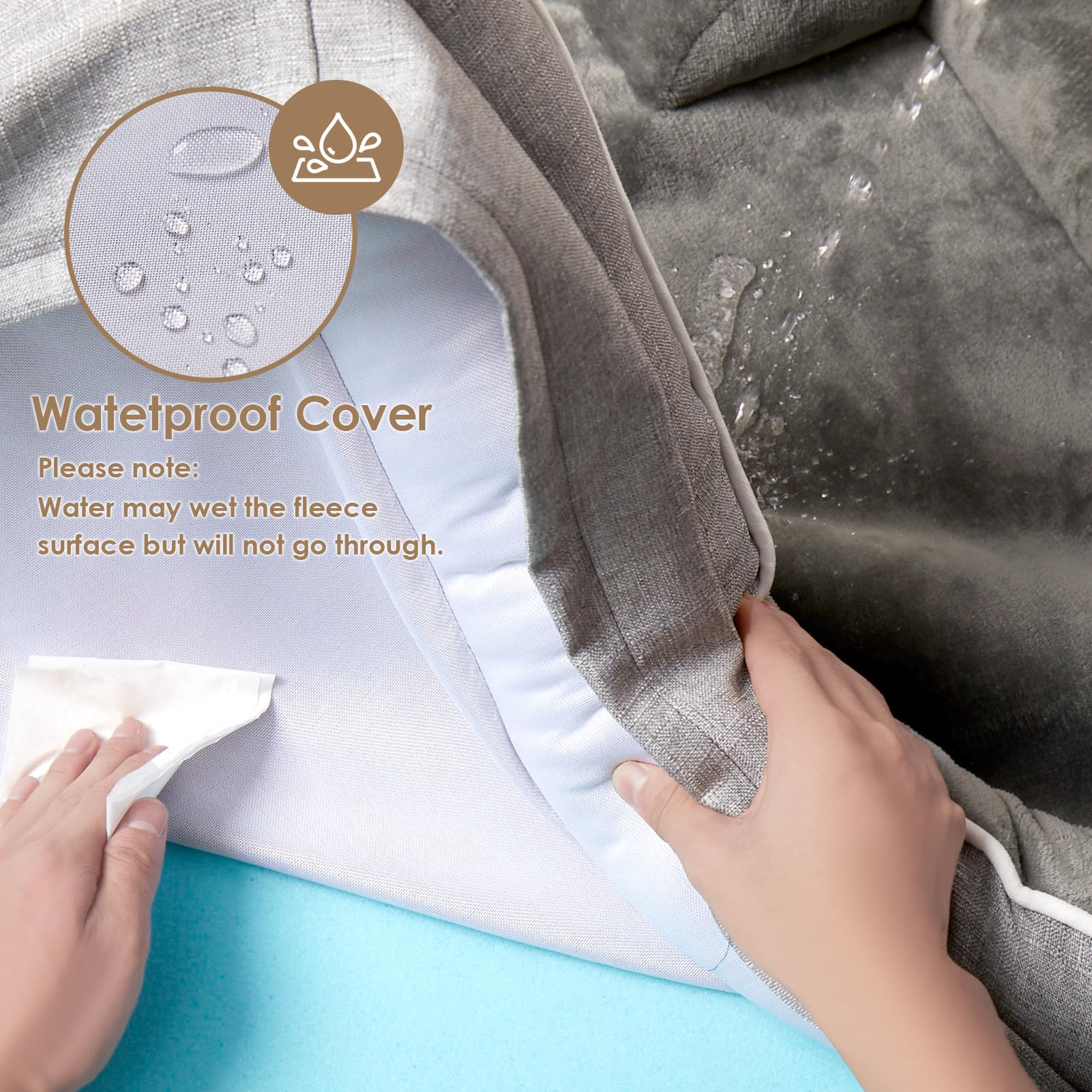 Funda extraíble EHEYCIGA lavable para cama de perro extra grande.