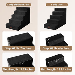 EHEYCIGA escaleras para perros, vista lateral junto a la cama.