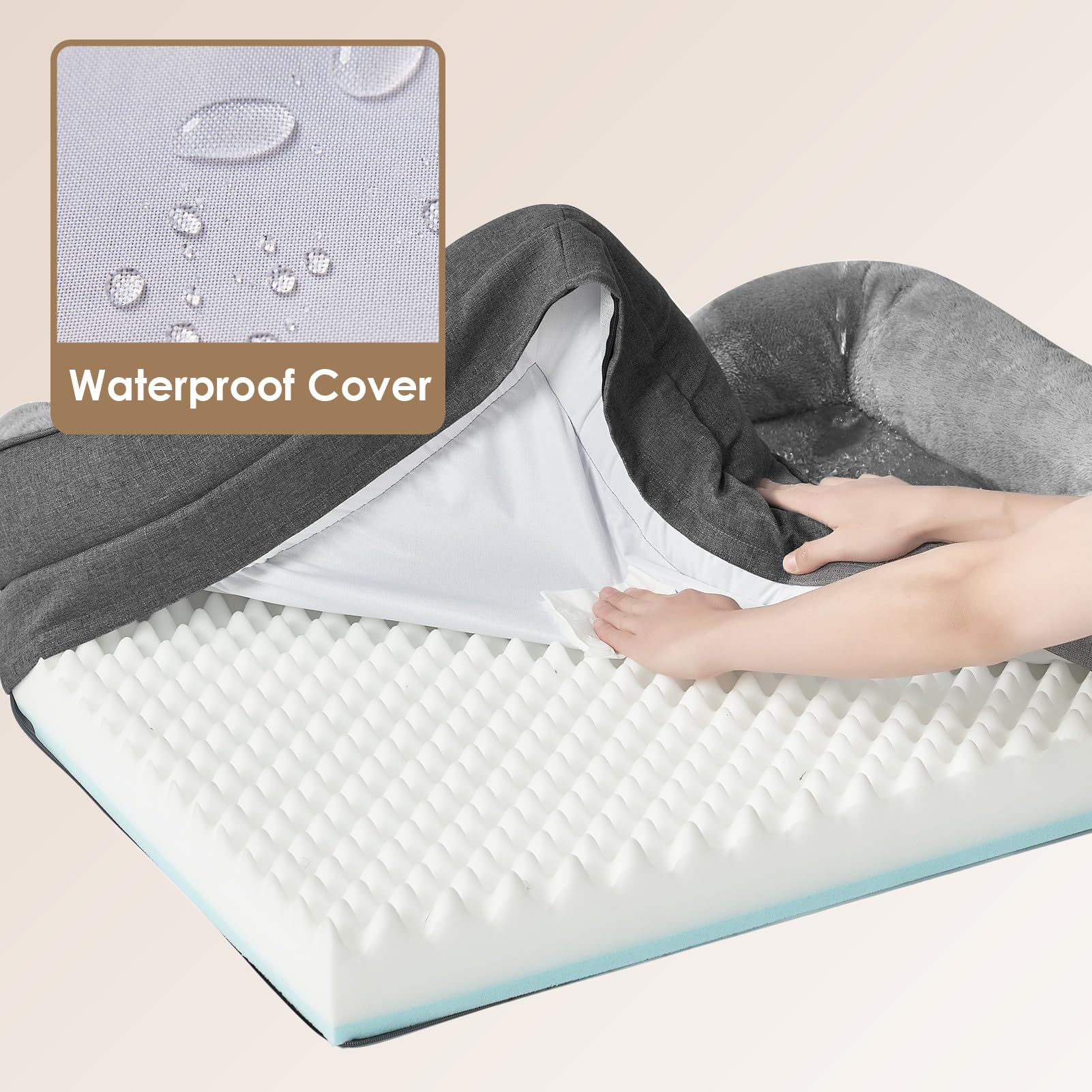 EHEYCIGA forro-impermeable-interior protege espuma de accidentes y olores.