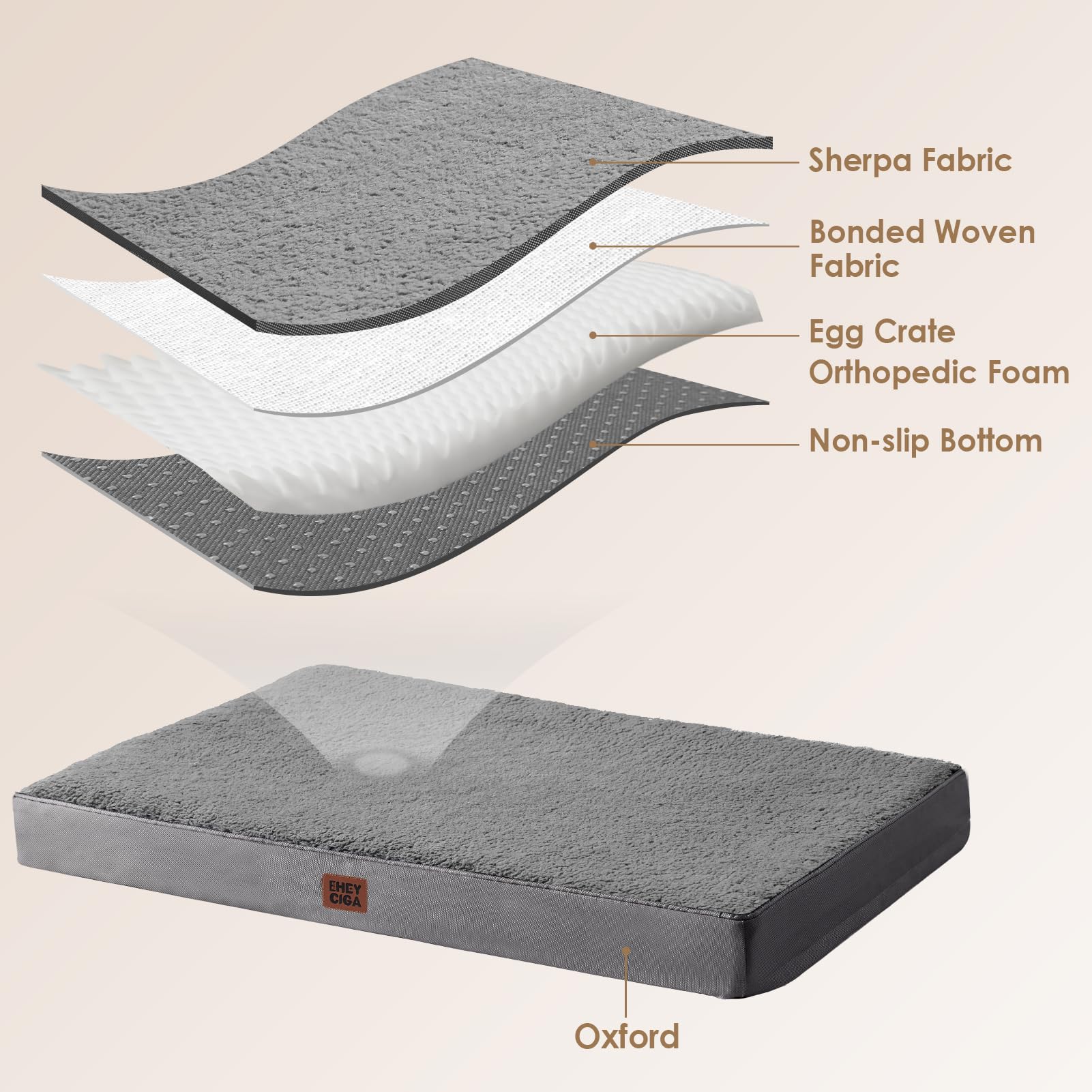 Superficie de sherpa suave en cama XL, descanso cálido y envolvente