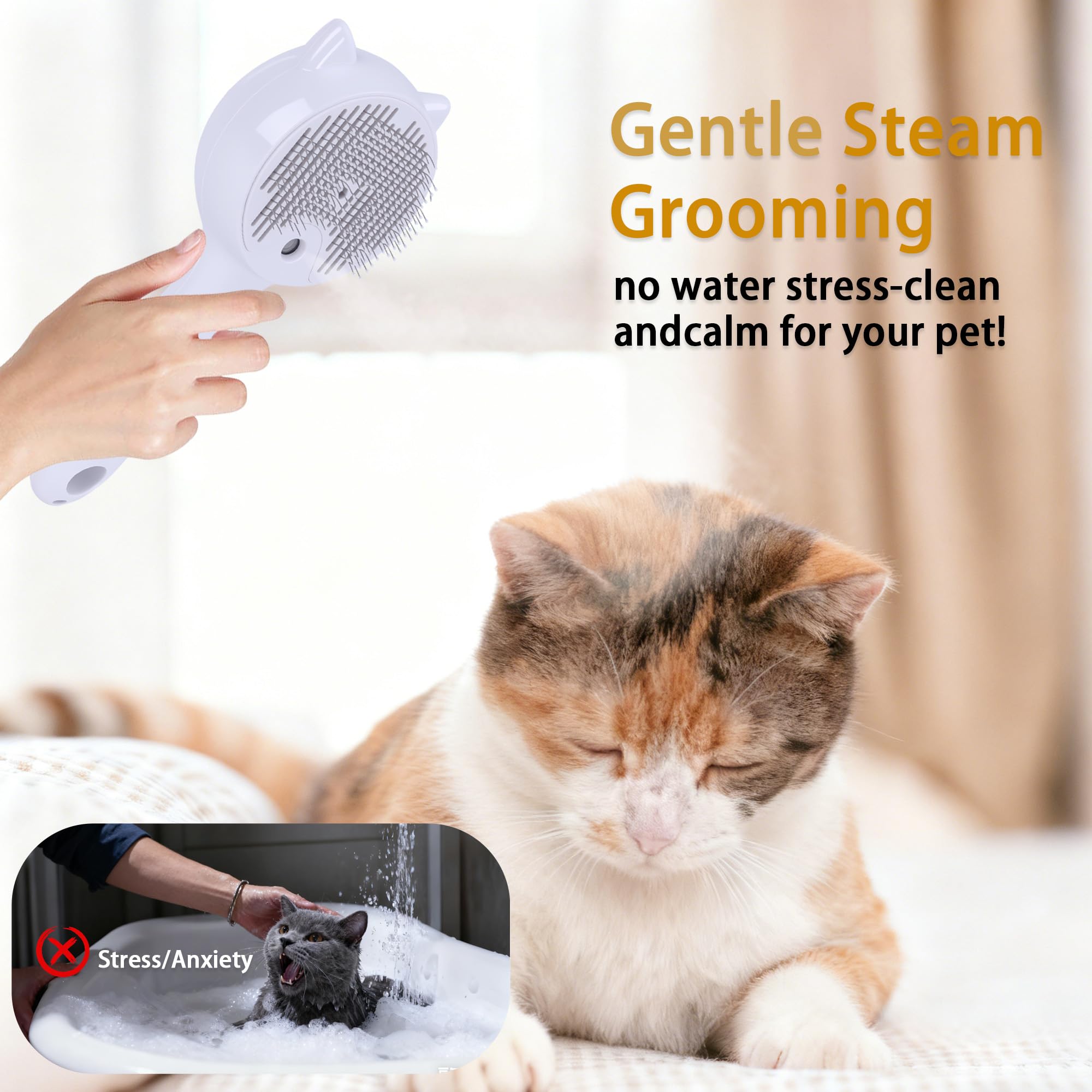 Eilimy cepillo de vapor para mascotas en elegante empaque regalo