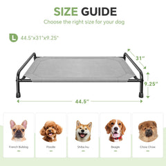 Cama Ekisemio elevada, borde de marco de metal resistente.